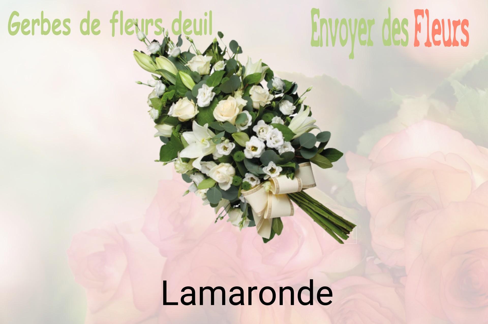 Gerbe de fleurs de deuil livrée à Lamaronde